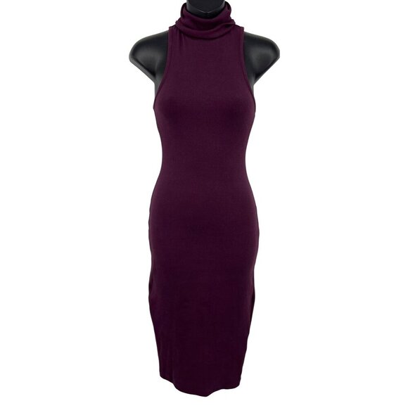 Zara Dresses & Skirts - Zara Womens Plum Bodycon Turtleneck Sleeves Dress Size Small Women NWT New